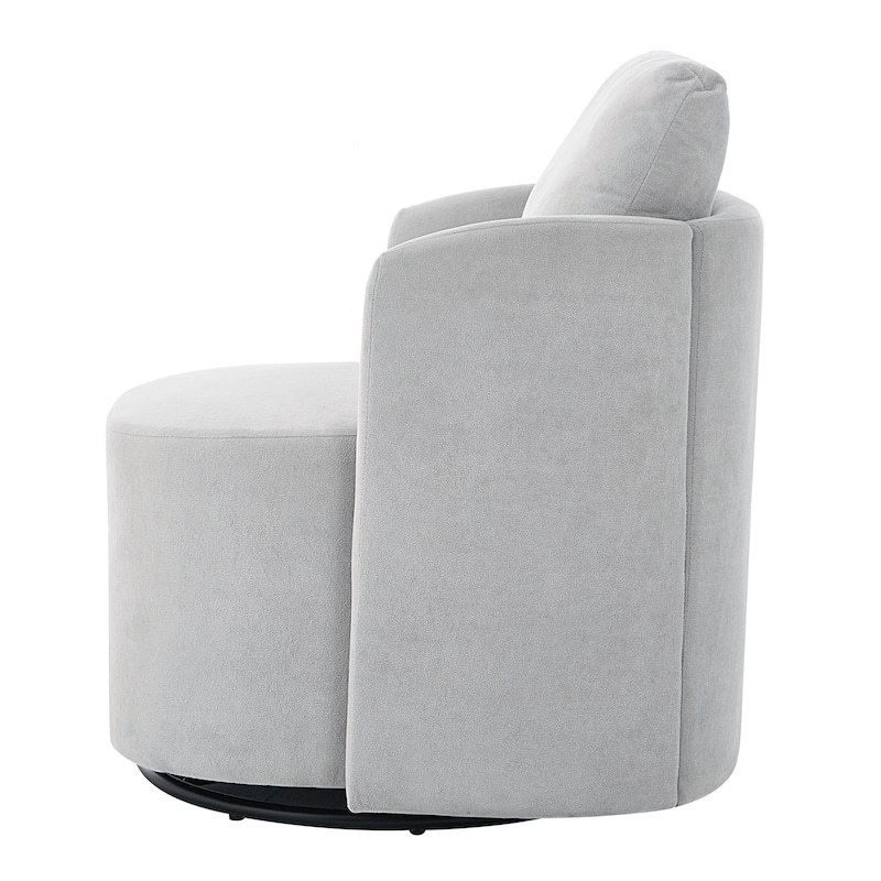 Armchair Barrel Chair with Cushioned Backrest and Soft Armrests, Swivel Chair Accent Chair Lounge Chair