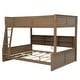 preview thumbnail 17 of 50, Twin XL over Queen/Full XL over Queen Bunk Bed with Storage Cabinets and USB Ports, Solid Wood Bunk Bedframe w/ Storage Shelves