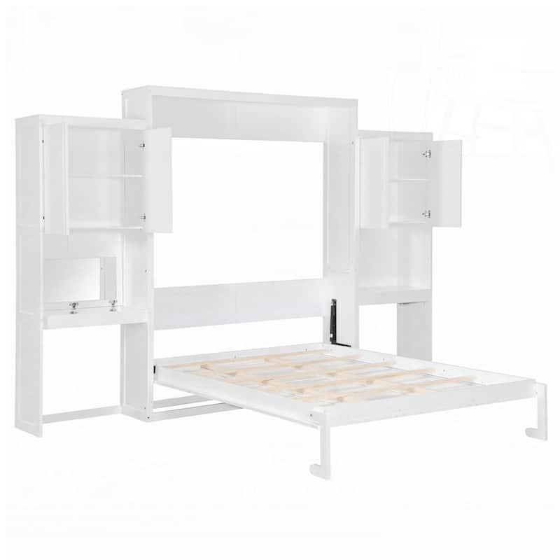 Murphy Bed with Vanity and Cabinets