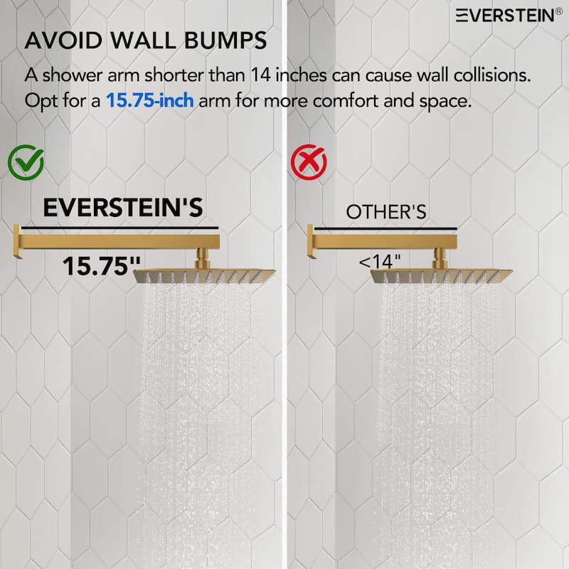 Slide Bar High-Pressure Balancing Shower System 10" Rainfall Shower Head with Handheld Shower