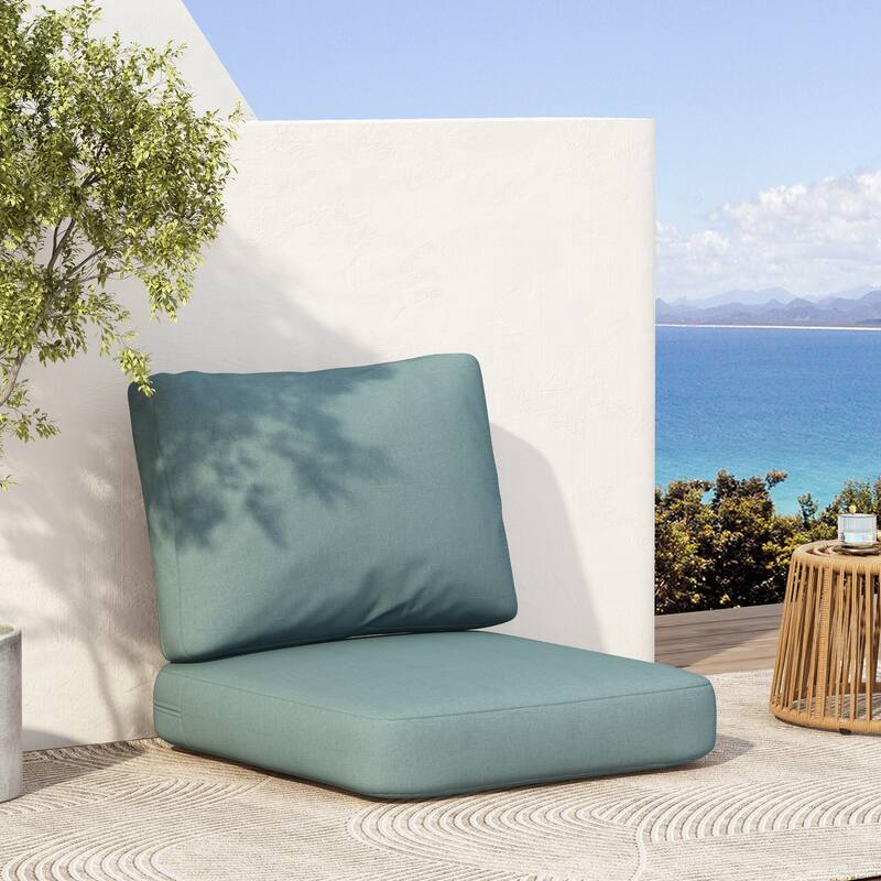 Christopher Knight Home - Noah Plush Comfort Outdoor Club Chair Cushion Set with Seat and Back Support