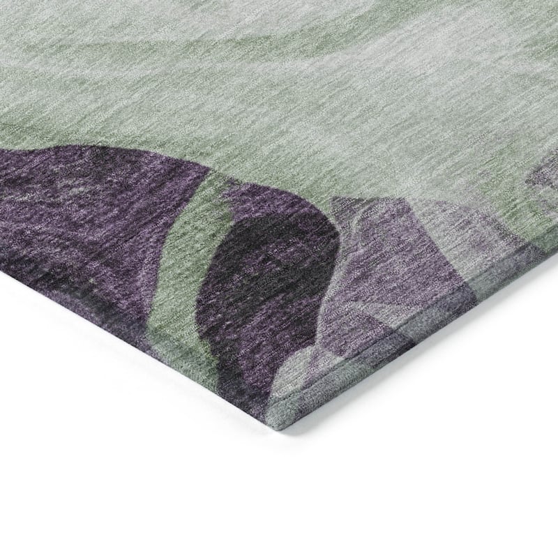 HomeRoots Abstract Transitional Rectangle Outdoor Rug