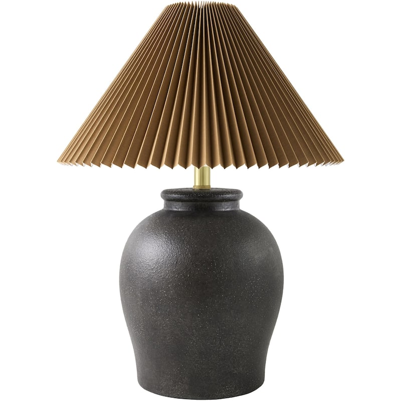Livabliss Besson Traditional Accent Table Lamp - 22"H x 17"W x 17"D - Black/Gold