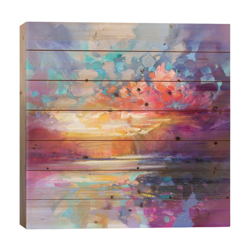 Skye Fragments Print On Wood by Scott Naismith - Multi-Color - 26x26x1.5