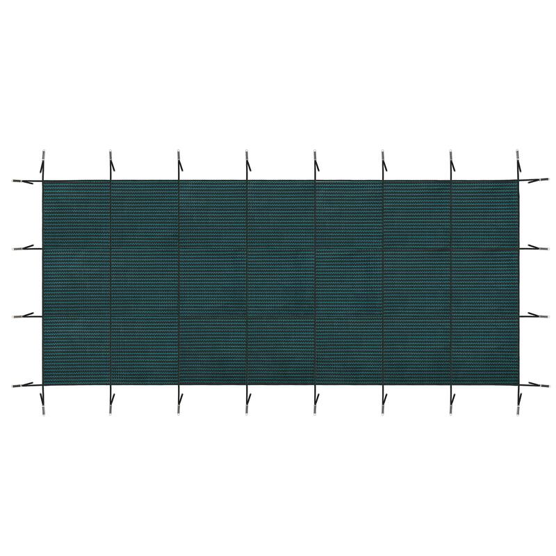 25x45ft Swimming Pool Cover,Triple Stitched High Strength Mesh - Green