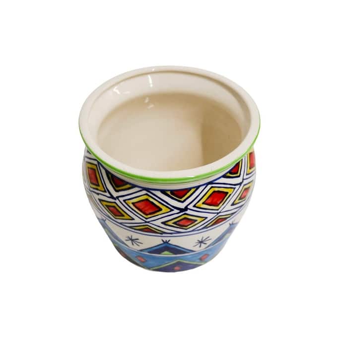 Home&Manor Ceramic Medium Planter Multicolor