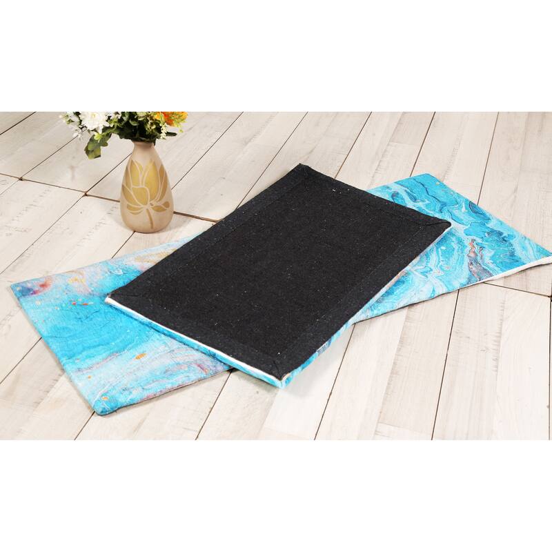 Luxurious Woven Cotton Cushioned Thick Kitchen Mat Rug - Anti-Fatigue, Anti-Skid, - 18''x30''