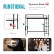preview thumbnail 19 of 31, Furniture of America Jackson Modern Black Metal Loft Bed with Dual Desks and Closet Rod