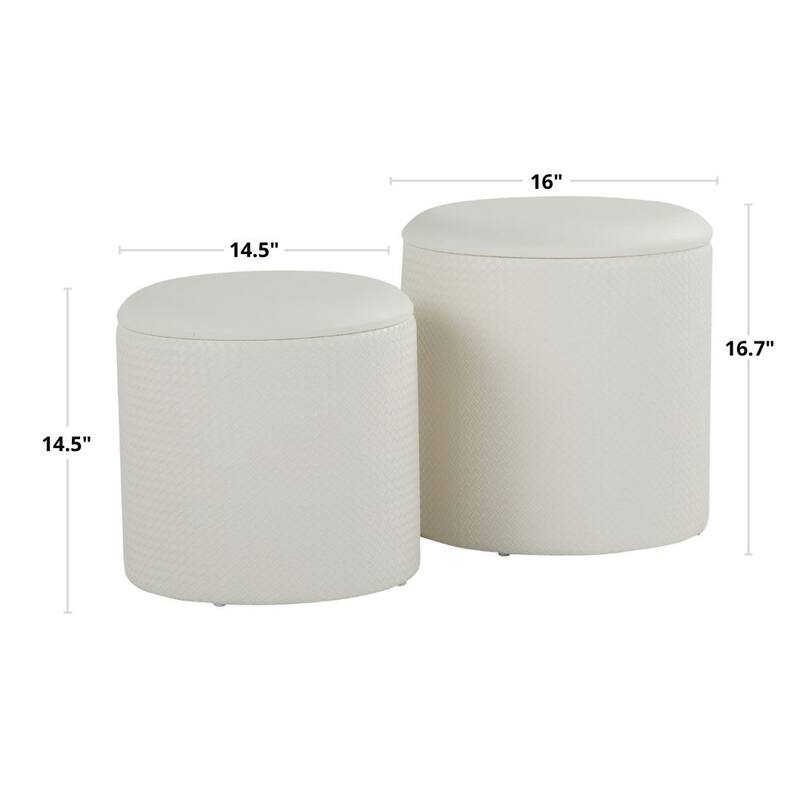 Porch & Den Roy Nesting Ottoman Set