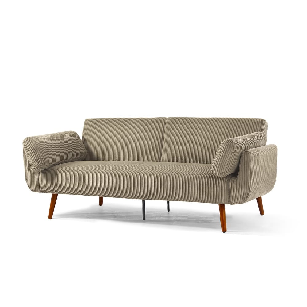 73.5 Inch Futon Sofa Bed Convertible Upholstered Couch Sleeper