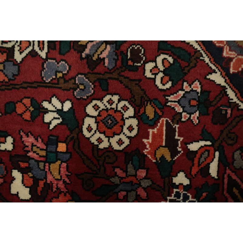Hand Knotted Oriental 100% Wool Carpet Traditional Geometric Red Bakhtiari Area Rug - 12' 10'' X 9' 9''