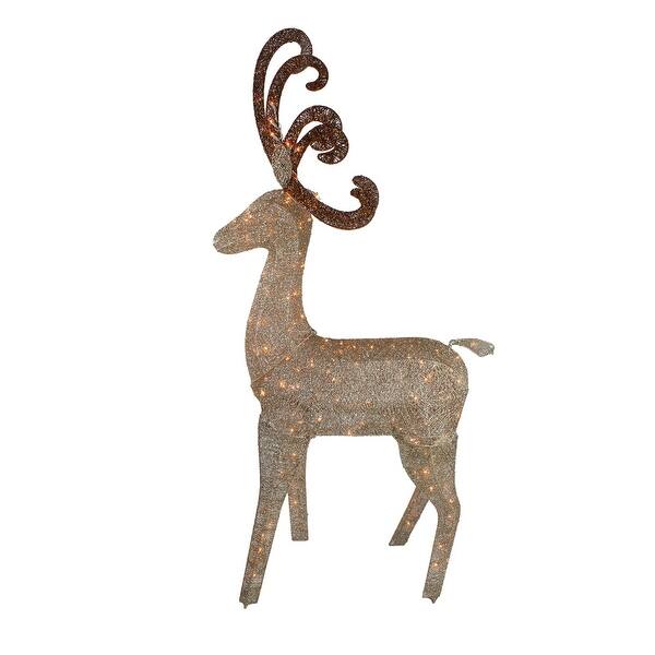 Shop 66 Lighted Champagne Standing Deer Outdoor Christmas