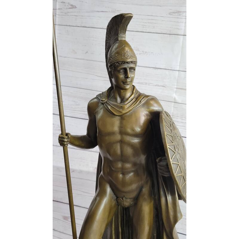 Greek Warrior Hero Achilles Hercules Odysseus Mythology Statue Sculpture Bronze Metal