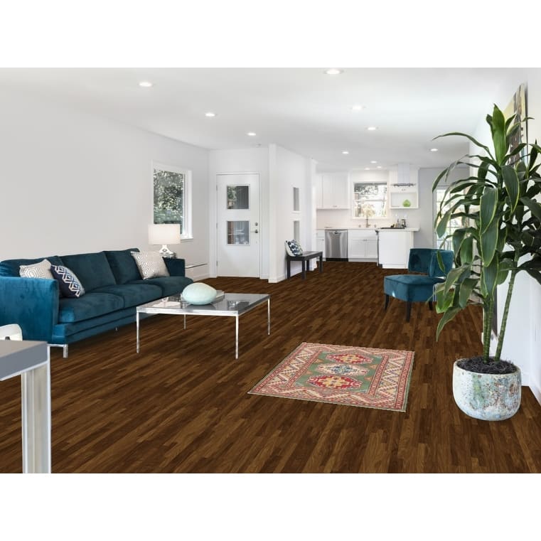 Green Geometric Kazak Accent Rug Hand-Knotted Wool Carpet - 2'9" x 3'11"