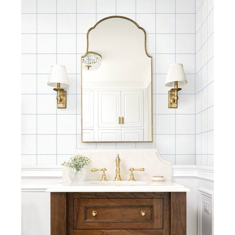 NextWall Classic Striped Check Peel and Stick Wallpaper