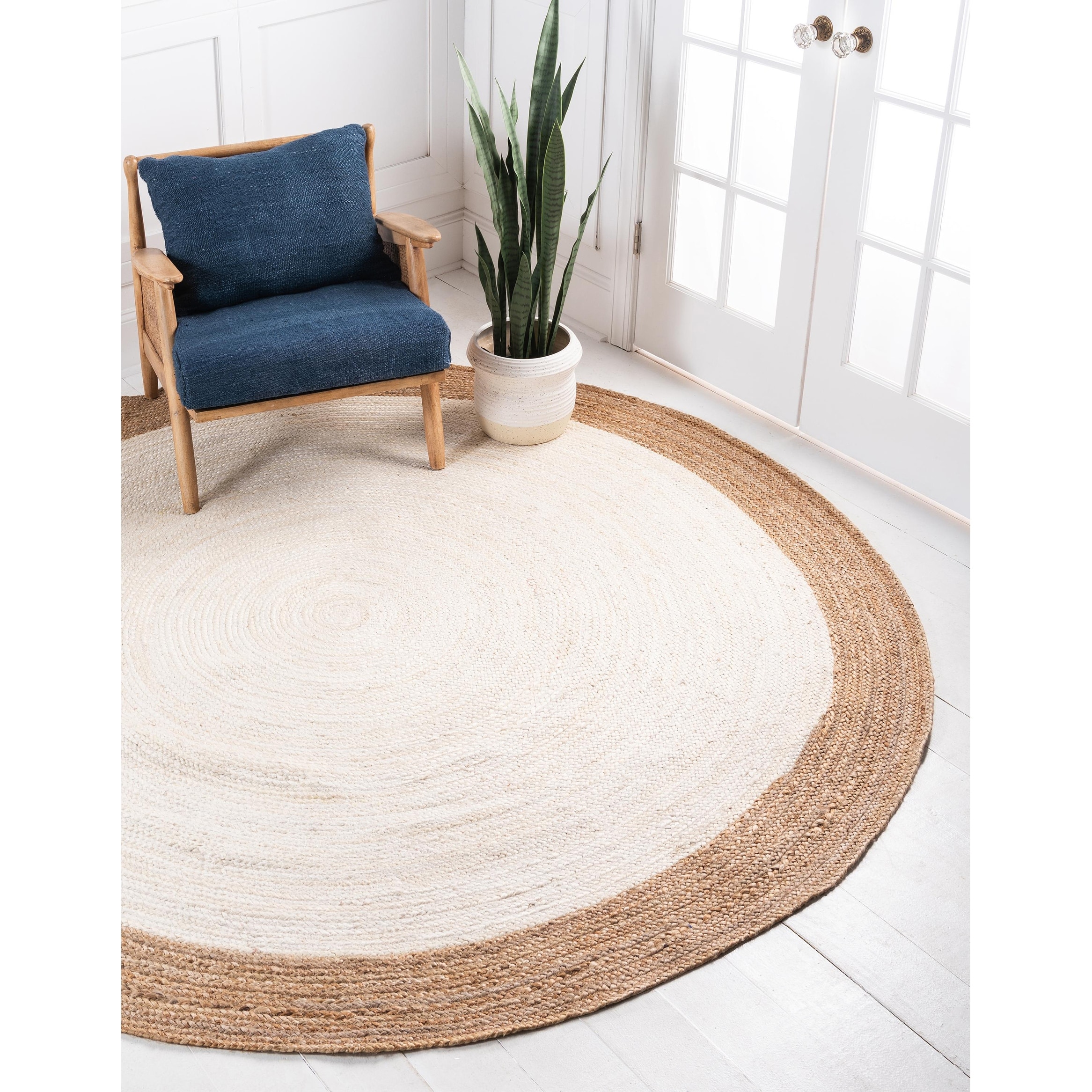 Unique Loom Goa Braided Jute Area Rug Overstock 18082582