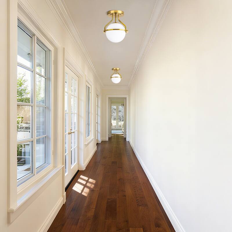 1-Lights Glass Flush Mount