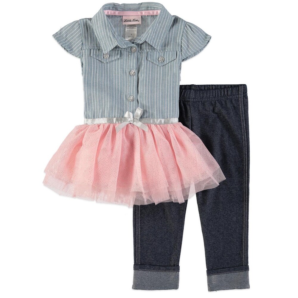 Shop Little Lass Girls 4 6x Tulle Top Capri Set Multi