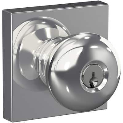 Schlage Plymouth Keyed Entry Single Cylinder Door Knob Set with