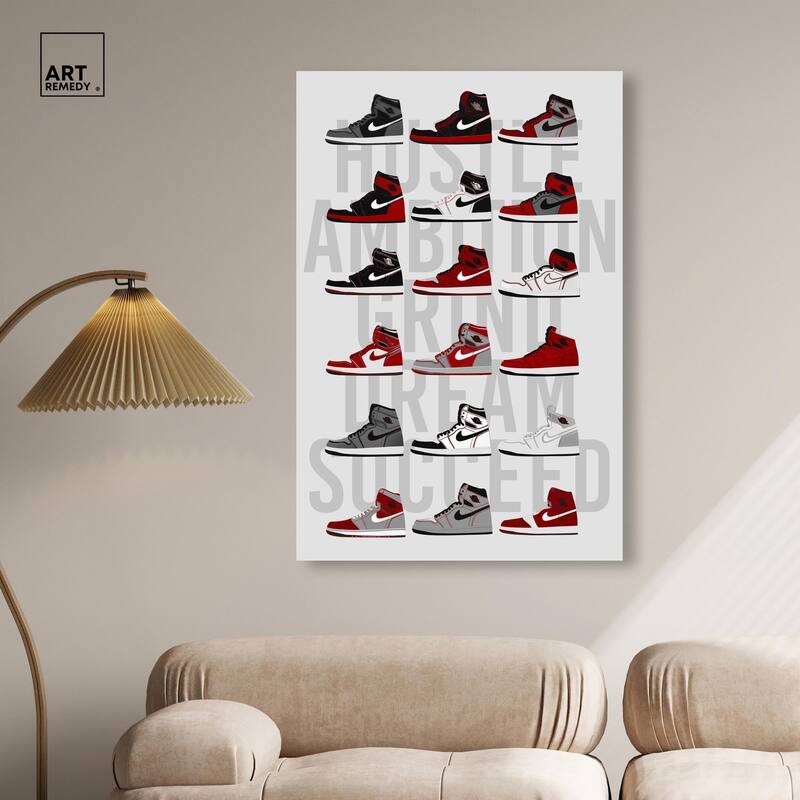 Ambition Grind Sneakers Canvas by Art Remedy, Gallery Wrapped