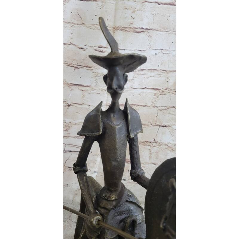 Salvador Dali Don Quixote On Horse Bronze Sculpture Statue Mythical Figure Art