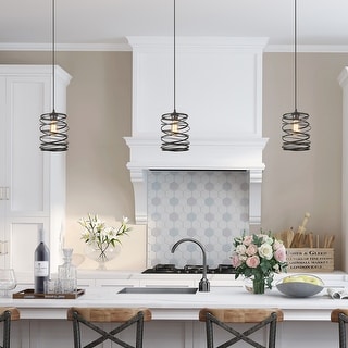 LALUZ Modern Farmhouse 1-Light Pendant Light for the Kitchen Island Dining Room