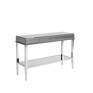 iNSPIRE Q Camille Mirrored TV Stand Console Table with Drawer by  Bold (Chrome)