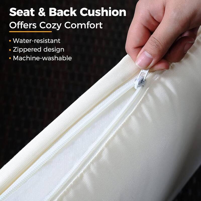 7 Piece Outdoor Dining Sectional Sofa with Dining Table and Chair