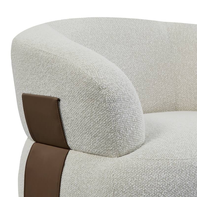 Kieon 33"W 360 Swivel Modern Barrel Chair Accent Chair Set of 2