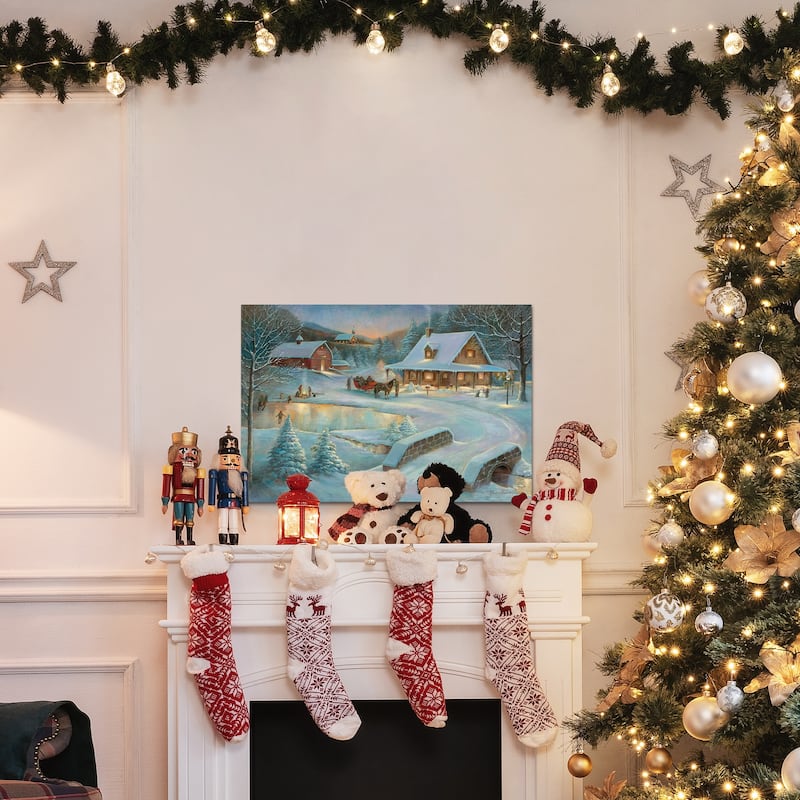 Little Meadows Xmas-Premium Gallery Wrapped Canvas - Ready to Hang