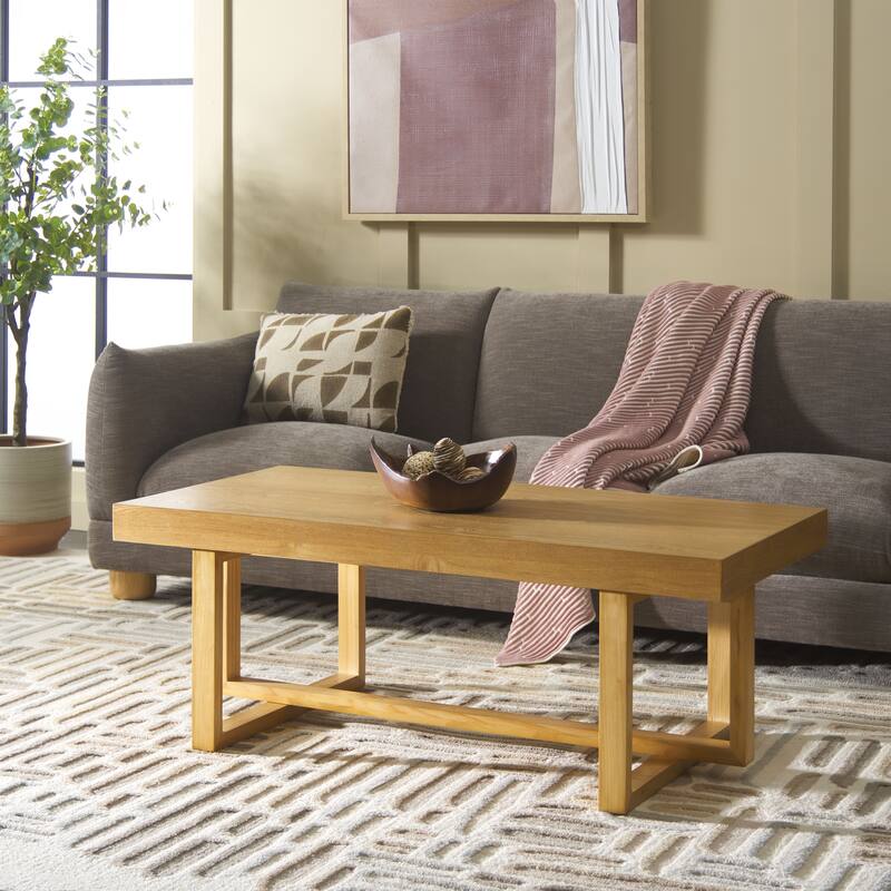 SAFAVIEH Otaki Solid Wood Coffee Table - 47"W x 24"D x 18"H - Natural