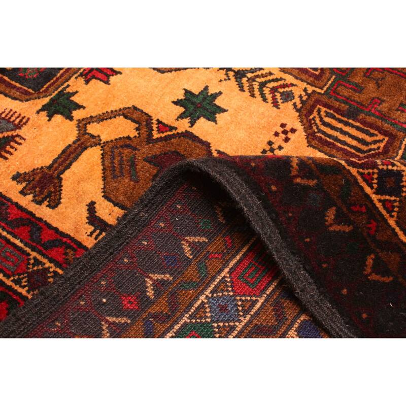 ECARPETGALLERY Hand-knotted Teimani Light Brown Wool Rug - 3'11 x 6'9