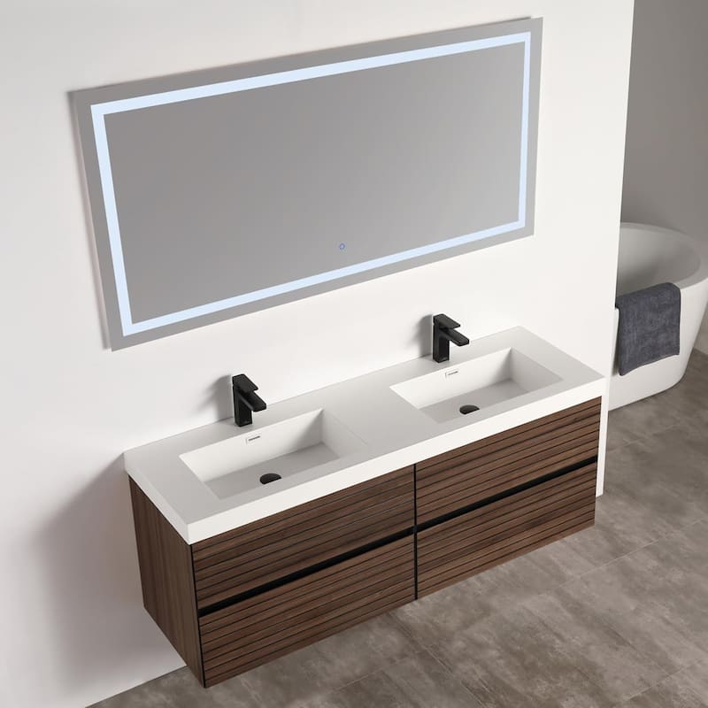Blossom Annecy 48-Inch Floating Bathroom Vanity with Acrylic Sink
