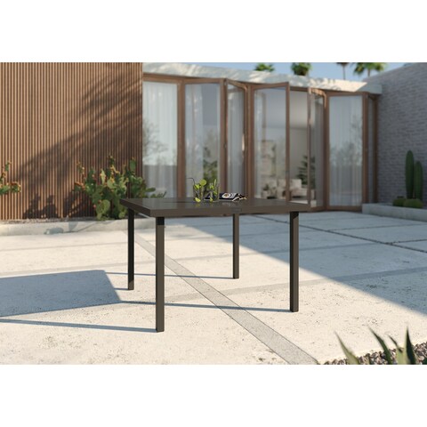 Winston Jasper 44-inch Textured Pewter Square Dining Table