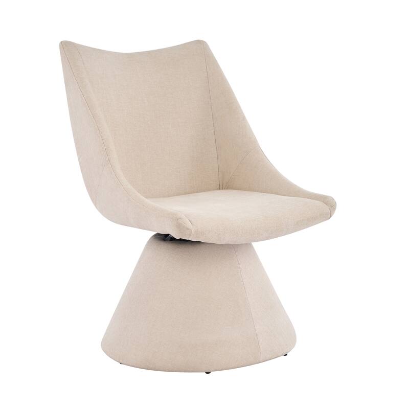 Christopher Knight Home - Modern 180° Swivel Upholstered Dining Chairs Set with Metal Frame & Wrap-round Design, Set of 2