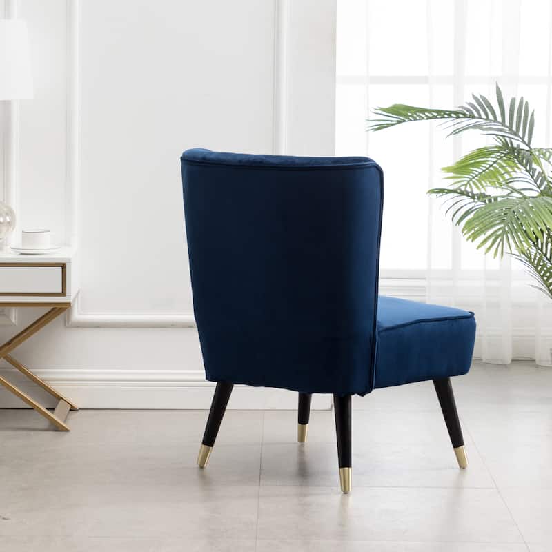 Contemporary Velvet Upholstered Accent Chair