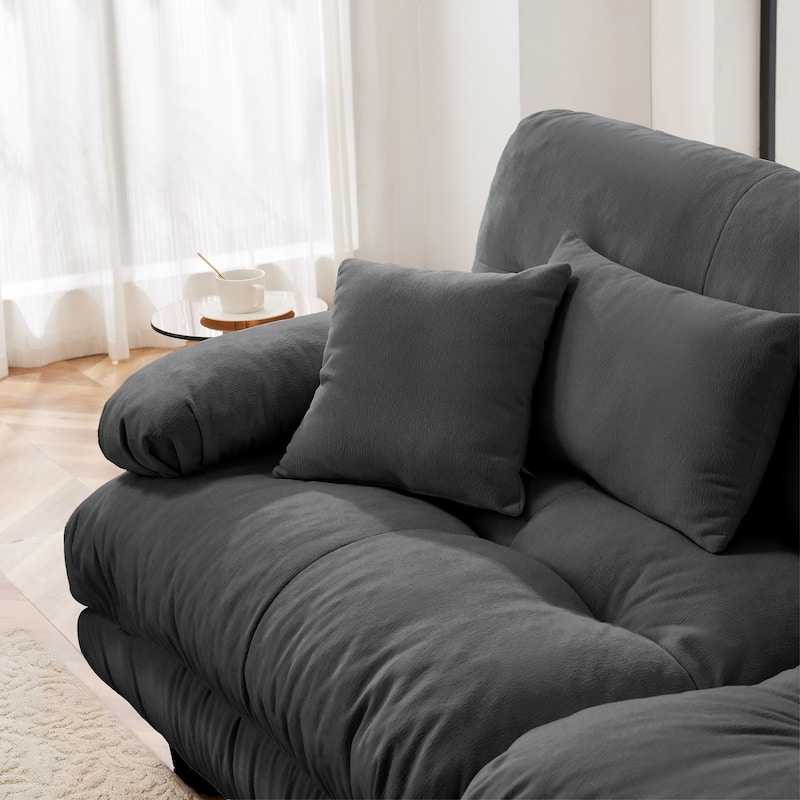 173.2" Chenille Modular 4-Seater U-Shaped Cloud Sectional Sofa with 2 Ottomans