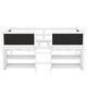 preview thumbnail 11 of 10, Twin Size Low Loft Bed With Two Movable Shelves And Ladder,With Decorative Guardrail Chalkboard,White - 78''L*39''W*35.4'H