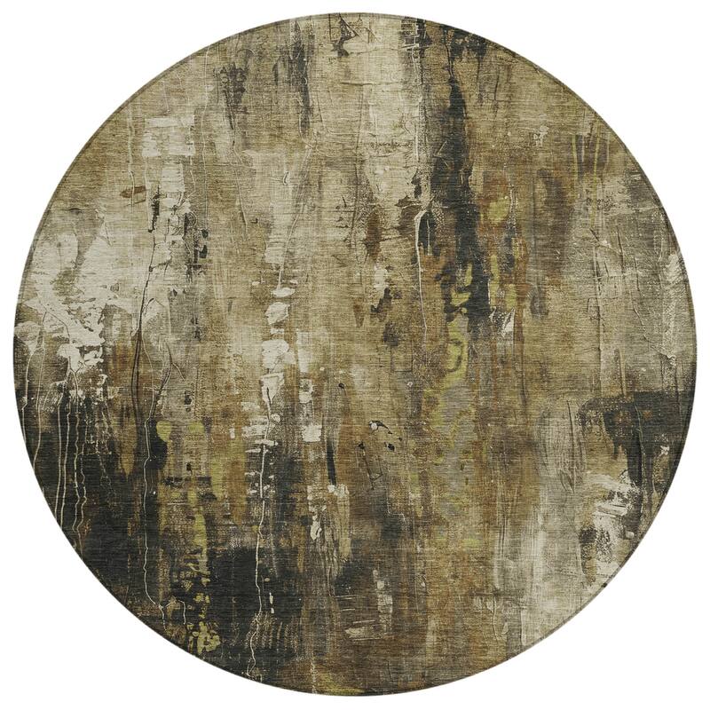 HomeRoots Abstract Transitional Rectangle Outdoor Rug