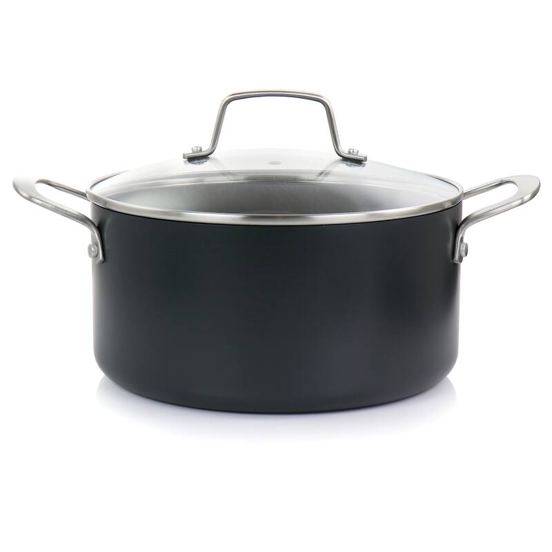 Martha Stewart 10 Piece Aluminum Cookware Set in Matte Black