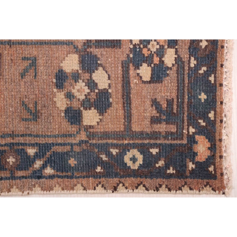 ECARPETGALLERY Hand-knotted Antalya Vintage Dark Brown Wool Rug - 4'5 x 6'7