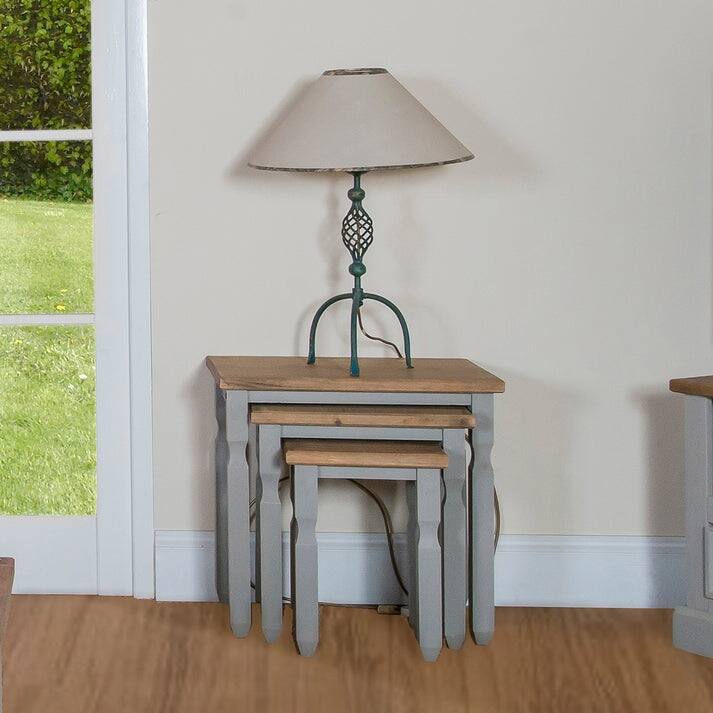 Wood Nest of 3 Tables Corona Collection | Furniture Dash