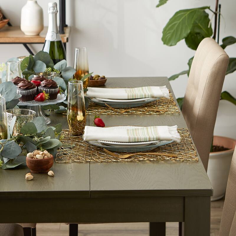 Design Imports Woven Paper Kitchen Placemat Set (Set of 6)