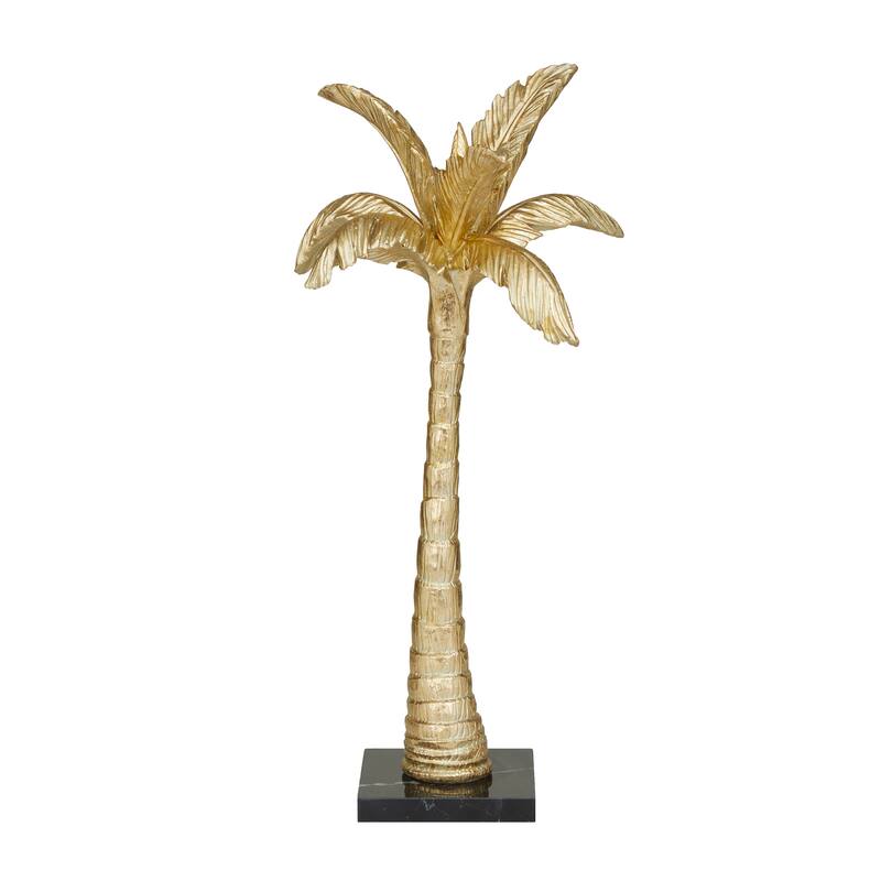 Gold Polystone Palm Tree Sculpture