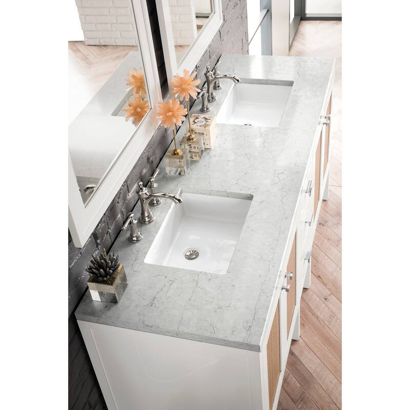 James Martin Vanities Addison 72" Double Vanity, Glossy White