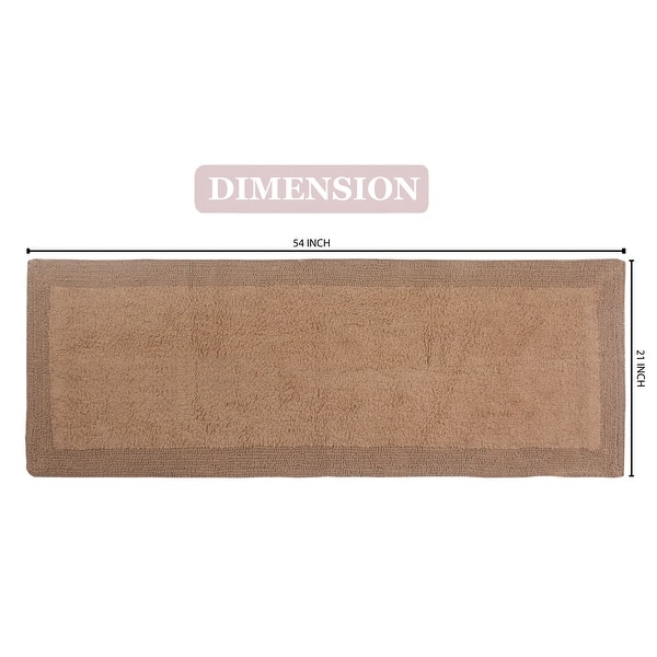 dimension image slide 6 of 50, Home Weavers Luxury Collection 100% Cotton Reversible Bathroom Washable Rug Soft and Absorbent bath Rug Non Slip