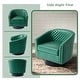 preview thumbnail 62 of 79, 2 Set Tufted PU Vegan Leather Swivel Barrel Chair with Nailheads Trim