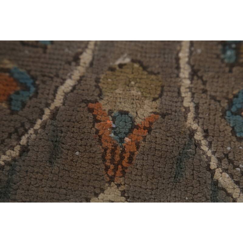 Gray Tabriz Persian Vintage Area Rug Handmade Wool Carpet - 9'10"x 13'1"