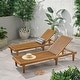 preview thumbnail 1 of 21, Nadine Outdoor Chaise Lounges (Set of 2) by Christopher Knight Home Teak