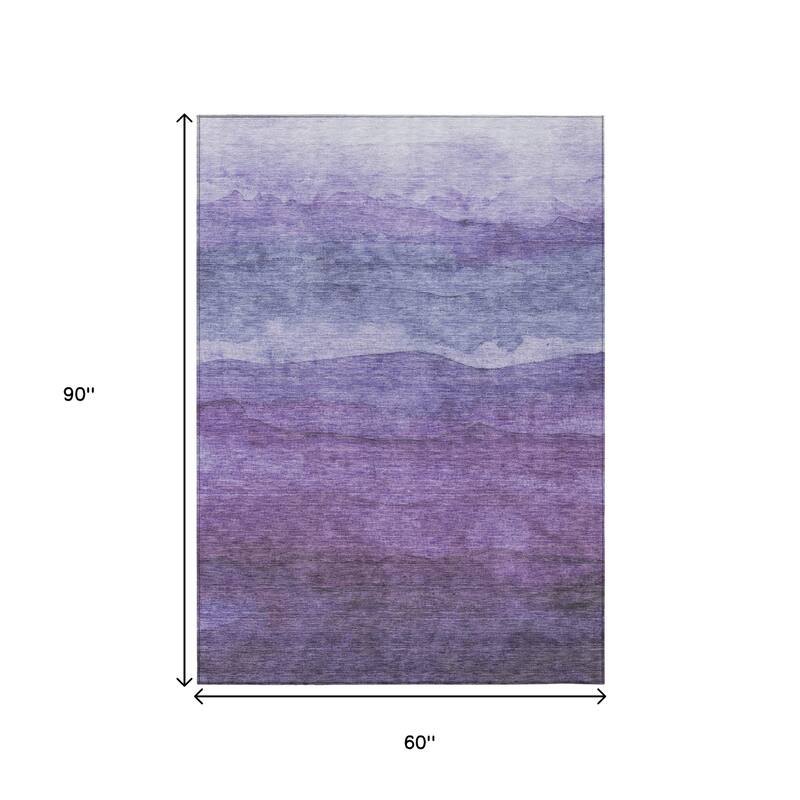 HomeRoots Abstract Modern Rectangle Outdoor Rug